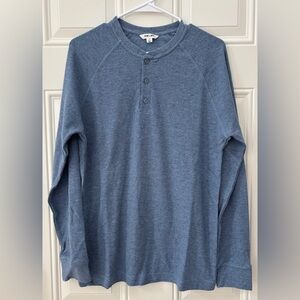 NWOT Julian & Mark Men's Size Small Classic Blue Long Sleeve Henley